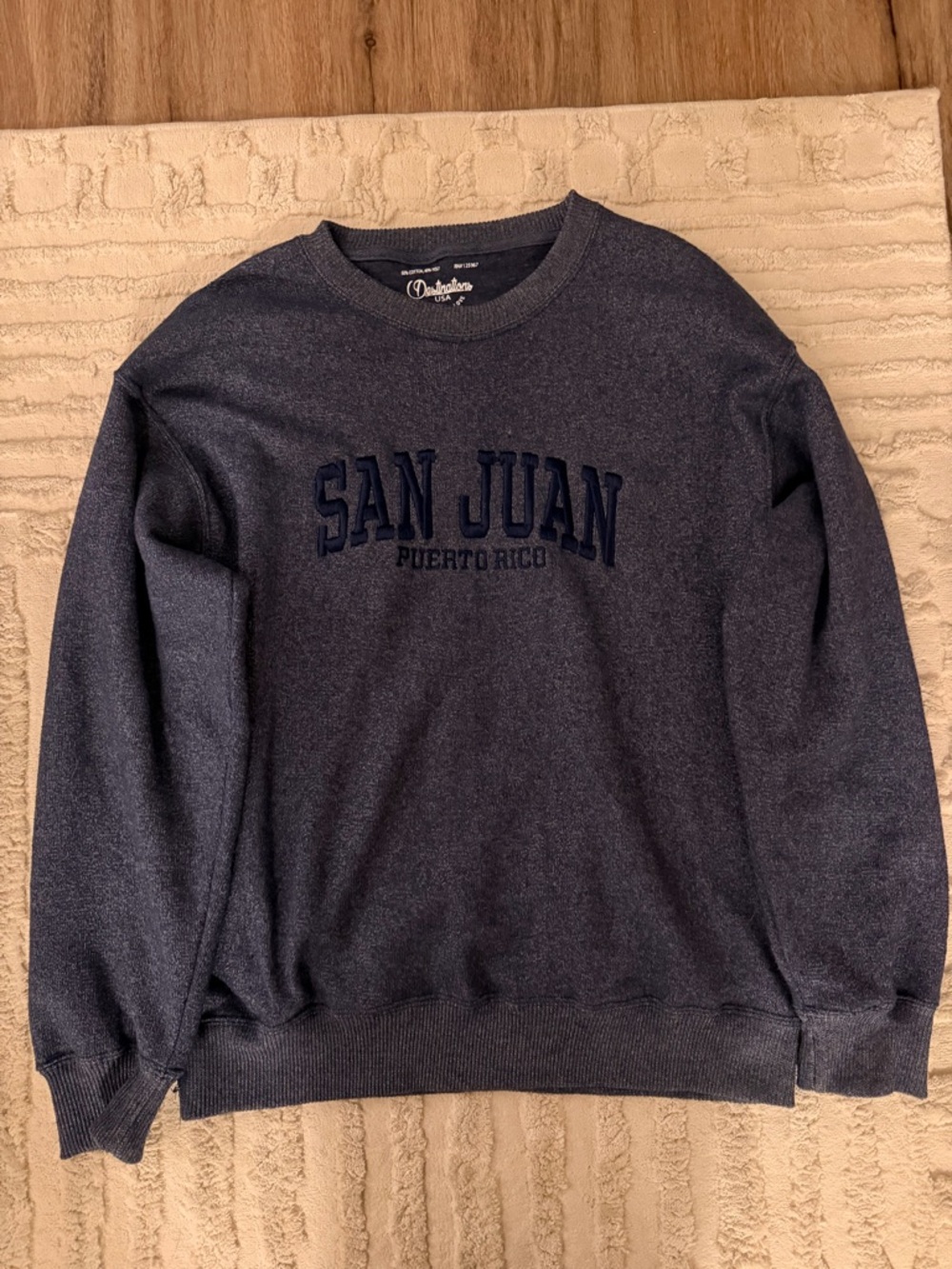 SAN JUAN Puerto Rico Navy Crewneck Sweater
